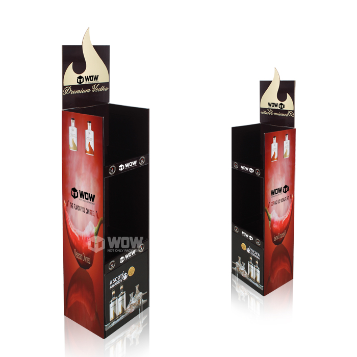 2 Tier Cardboard Display Unit for Hot Sauce Products