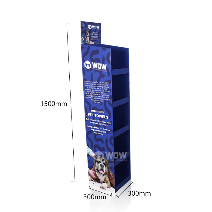 Freestanding Cardboard Dog Treat Merchandising Display