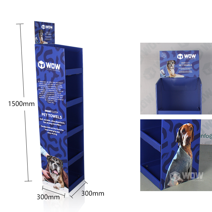 Freestanding Cardboard Dog Treat Merchandising Display