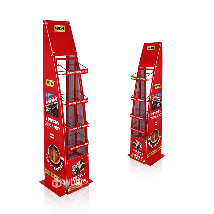 Wire POP Waterfall Coffee Bean Display Rack for Retail