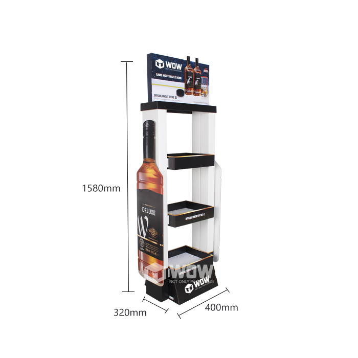 Custom Cardboard Floor POP Display Stand for Drinks