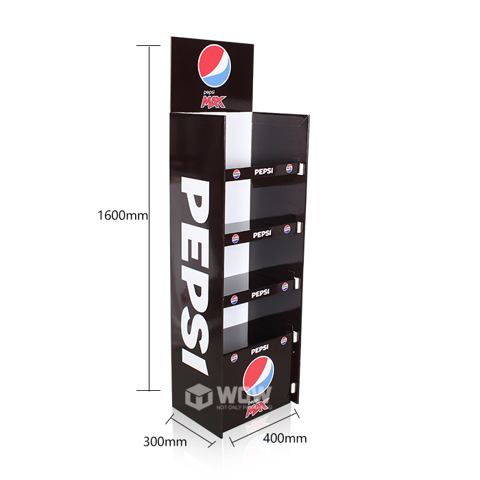Pepsi Cardboard FSDU Store Display with Shelf Stand