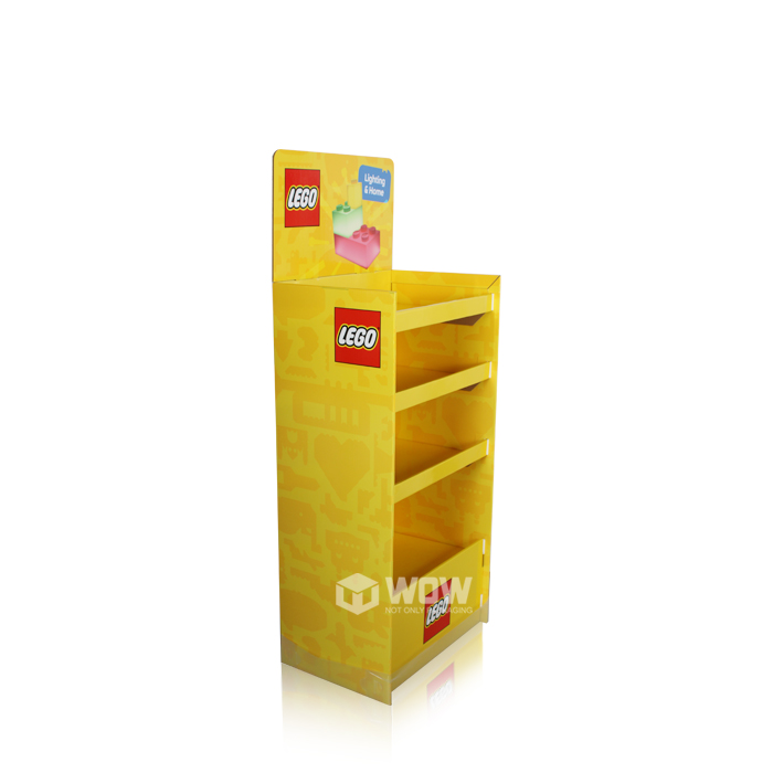 Cardboard Floor LEGO Display Case with POP POS Design