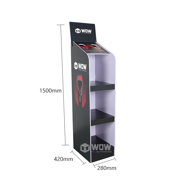 Floor Standing Razor Display Rack with 8mm PVC Stand and Tester Holders