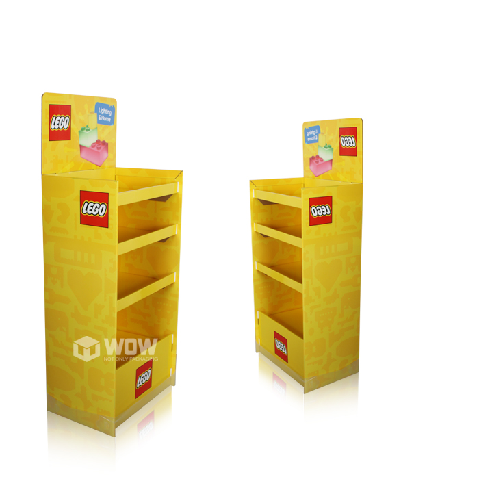 Cardboard Floor LEGO Display Case with POP POS Design