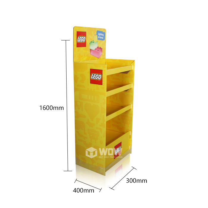Cardboard Floor LEGO Display Case with POP POS Design