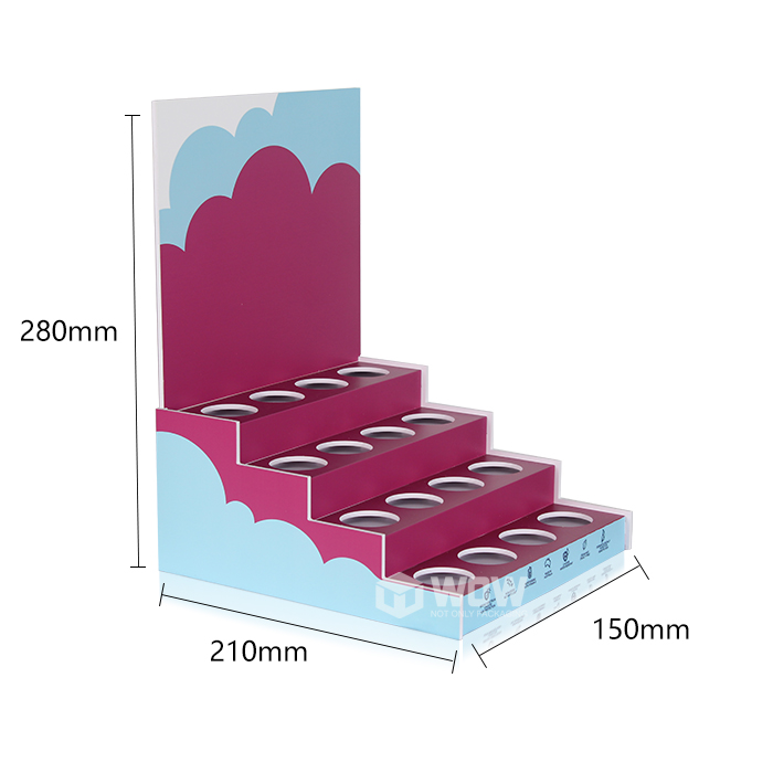 4 Tier Foam Board Tabletop Paintbrush Display Stand