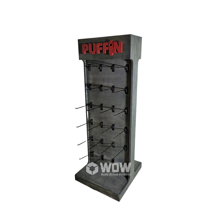 Wooden Toy Display Rack with Hooks for Retail Shops