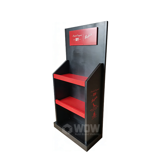Wooden Shelf POP Floor Creative Wine Display Stand