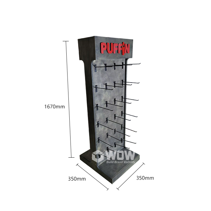 Wooden Toy Display Rack with Hooks for Retail Shops