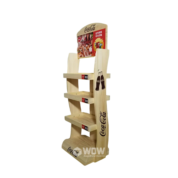 Coca Cola Bespoke FSDU 4 Tier Wooden Store Display Stand