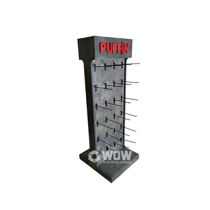 Wooden Toy Display Rack with Hooks for Retail Shops