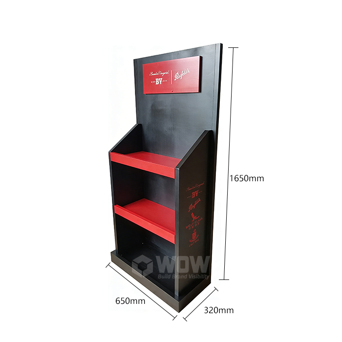 Wooden Shelf POP Floor Creative Wine Display Stand
