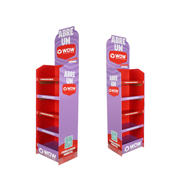 POSM Cardboard Floor Display Stand for Energy Drink Promotions