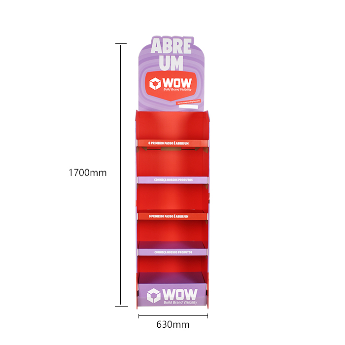 POSM Cardboard Floor Display Stand for Energy Drink Promotions