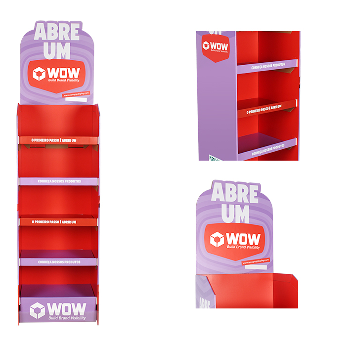 POSM Cardboard Floor Display Stand for Energy Drink Promotions