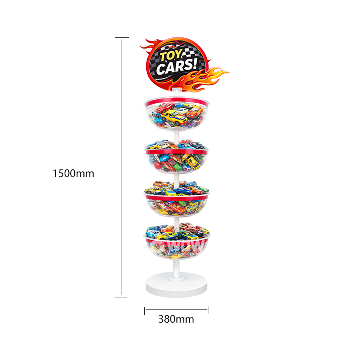 PP Injection Molded Round Dump Bin for Hot Wheels Toys
