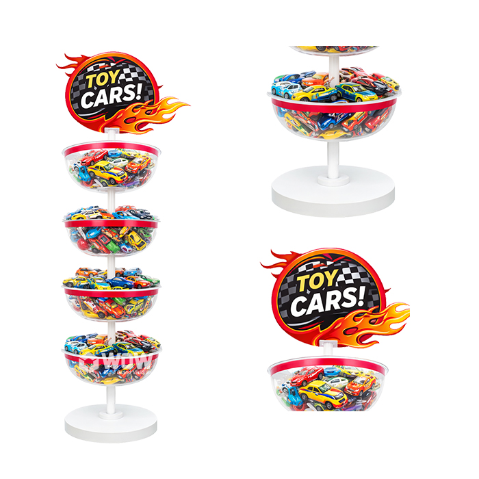 PP Injection Molded Round Dump Bin for Hot Wheels Toys